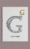 illustration of the letter G for Giraffe