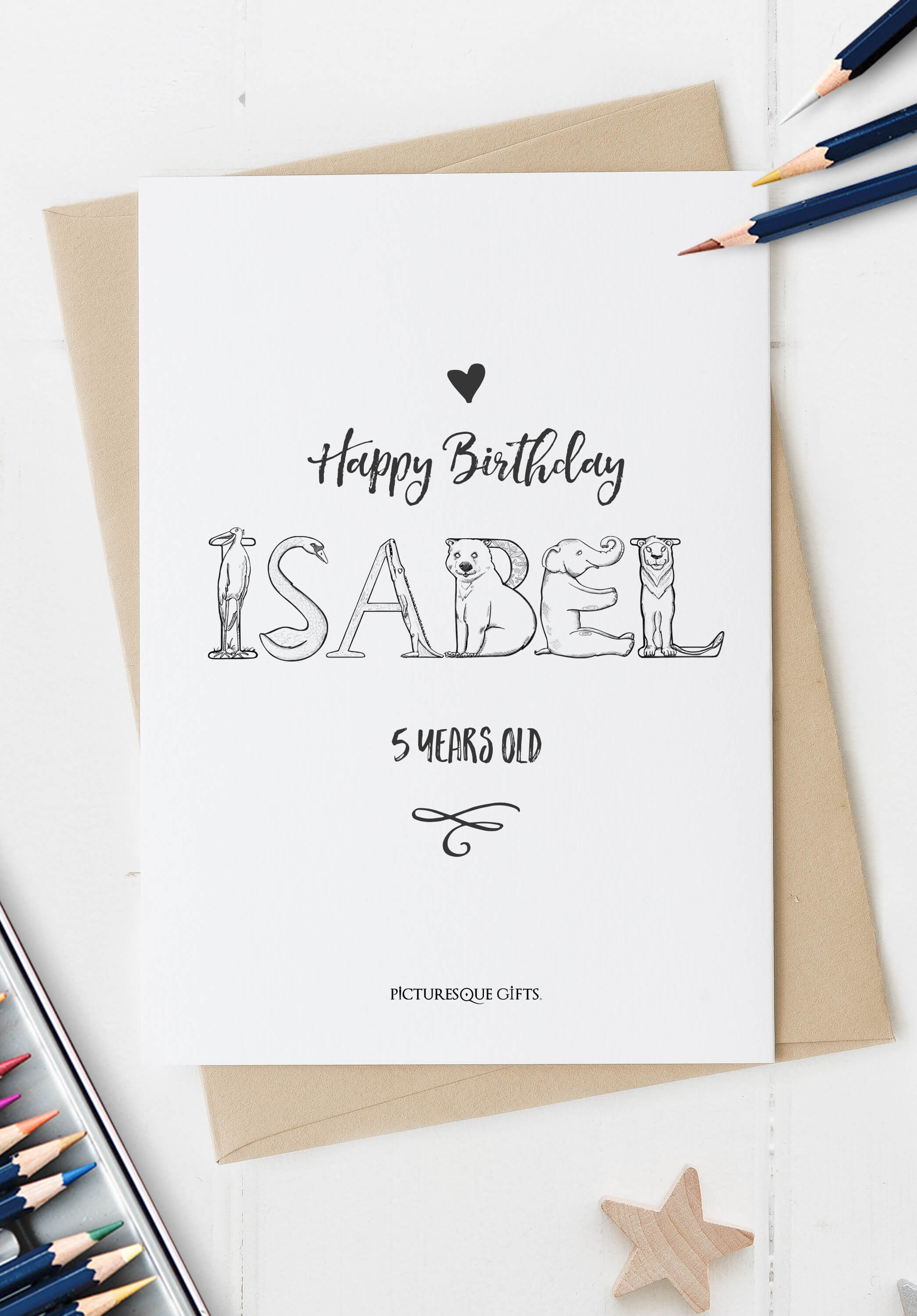 Personalised coloring page - Your child's name