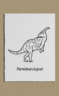 Illustration of a Parasaurolopus on a white background