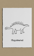 Stegosaurus illustration on a white background
