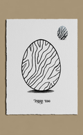 Zebra egg illustration on a white background