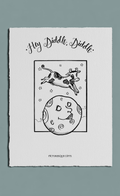 Print with 'Hey Diddle, Diddle' nursery rhyme text and illustrations on a light gray background.