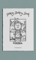 Black and white illustration of a clock with a mouse on top, titled 'Hickey Dickey Dock', on a gray background.